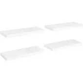 vidaXL Wandschappen zwevend 4 st 60x23,5x3,8 cm MDF wit