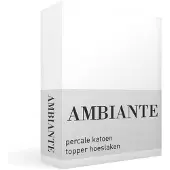 Ambiante - Katoen - Topper Hoeslaken - 180x200 cm - Wit