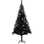 vidaXL Kunstkerstboom met standaard 240 cm PVC zwart