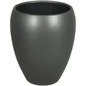 Floran Bloemen vaas/vazen bloempot antraciet van keramiek D16 x H19 cm - Vazen