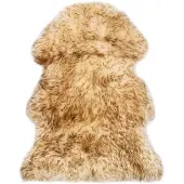 vidaXL Vloerkleed 60x90 cm schapenvacht gemêleerd bruin