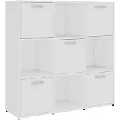 vidaXL Boekenkast 90x30x90 cm bewerkt hout wit