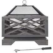 La Hacienda Brooklyn Vuurkorf - L 66 x B 66 x H 55 cm - Staal - Koperkleurig