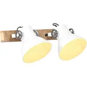 Möbelando vidaXL Wandlamp, industriële stijl, wit, 45x25 cm, E27