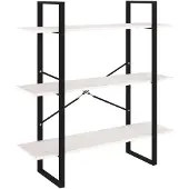 vidaXL Boekenkast met 3 schappen 100x30x105 cm massief grenenhout wit