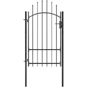 vidaXL Tuinpoort Woerden staal 1x1,7m zwart