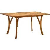 vidaXL Tuintafel 150x90x75 cm massief acaciahout