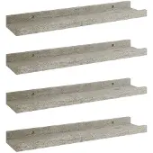 vidaXL Wandschappen 4 st 40x9x3 cm betongrijs