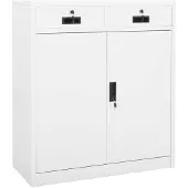 vidaXL Kantoorkast 90x40x102 cm staal wit