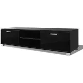 vidaXL TV-kast, hoogglanzend zwart, 140x40,5x35 cm