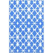 vidaXL Buitenkleed ARAKIL 190x290 cm PP blauw en wit