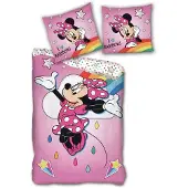 Disney Minnie Mouse dekbedovertrek Regenboog - microvezel - 140x200 + 63x63 cm