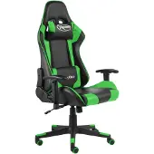 vidaXL Gaming stoel, draaibaar, groen, PVC
