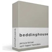 Beddinghouse Split Topper Hoeslaken Sand (Percal)-180 x 200 cm
