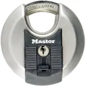 Masterlock 80mm diam. stainless steel padlock - octagonal boron-carbide shrouded - M50EURD