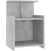 vidaXL Nachtkastje 40x35x60 cm bewerkt hout betongrijs