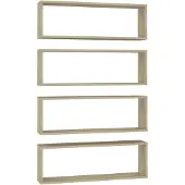 vidaXL Wandschappen kubus 4 st 80x15x26,5 cm bewerkt hout sonoma eiken