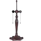 Clayre & Eef LumiLamp Lampenvoet Tafellamp Tiffany Ø 23x62 cm Bruin Kunststof Lampvoet Bruin Lampvoet