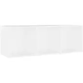vidaXL TV-kast, wit, 107x35x37 cm, van houtvezel
