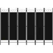 vidaXL Kamerscherm met 6 panelen 240x180 cm zwart