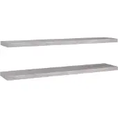 vidaXL Wandschappen zwevend 2 st 120x23,5x3,8 cm MDF betongrijs