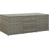 vidaXL Tuinbox 180x90x70 cm poly rattan grijs