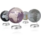 Atmosphere wereldbol | Full Circle Vision | metallic zilver | 30 cm