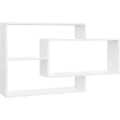 vidaXL Wandschappen 104x20x58,5 cm bewerkt hout wit