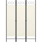vidaXL Kamerscherm met 3 panelen 120x180 cm wit