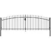 vidaXL Dubbele deur hekpoort Woerden met speerpunt 400x149,5 cm