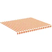 vidaXL Vervangingsdoek voor luifel 400x350 cm polyester geel en oranje