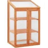vidaXL Broeikas 60x45x100 cm vurenhout