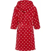 Playshoes Rode Badjas/ochtendjas Met Witte Stippen Print Voor Kinderen. 110/116 (5-6 Jr) - Badjassen