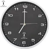 vidaXL Functionele wandklok met quartz uurwerk, 31 cm, zwart