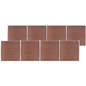 vidaXL Schutting 1391x186 cm HKC bruin