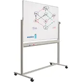 Smit Visual Whiteboard Verrijdbaar - Dubbelzijdig - Magnetisch - 120x180 cm