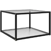 vidaXL Salontafel Transparant 60x60x35 cm, glasplaat