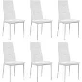 vidaXL Eetkamerstoelen 43x43,5x96 cm kunstleer wit 6 st online kopen