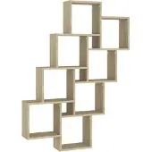 vidaXL Wandschap kubus 90x15x119 cm bewerkt hout sonoma eikenkleurig