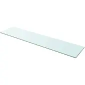 vidaXL Wandschap transparant 110x25 cm glas