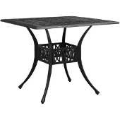 vidaXL Tuintafel, zwart, 90x90x73 cm, aluminium