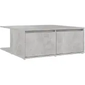 vidaXL Salontafel 80x80x31 cm bewerkt hout betongrijs