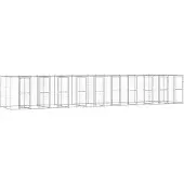 vidaXL Hondenkennel 24,2 m² gegalvaniseerd staal