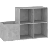 vidaXL Opbergkast 105x35,5x70 cm bewerkt hout betongrijs