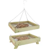 Esschert Design Voederhuisje Voedertafel Staand & Hangend - Esschert Design - FB74 - Vogelvoederhuisje voor Vogels