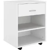Super Merchant Rolkast 46x36x59 cm bewerkt hout wit