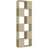 vidaXL Boekenkast/kamerscherm 60x24x186 cm bewerkt hout sonoma eiken