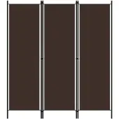 vidaXL Kamerscherm met 3 panelen 150x180 cm bruin