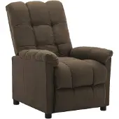 vidaXL Fauteuil verstelbaar stof bruin