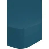 Hip Hoeslaken - katoensatijn - donker petrol - 90x200 cm